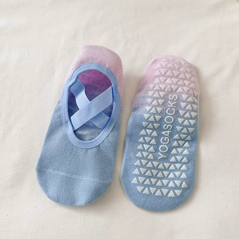 Yoga Socks Women Gradient Silicone Non-Slip Pilates Grip No-Show Sock