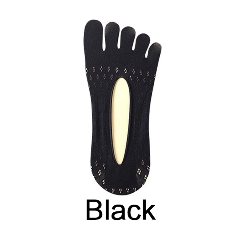 Summer Five Finger Yoga Socks Silicone Non-Slip Invisible Boat Socks Women'S Solid Breathable Split Toe Sock Five Toe Socks