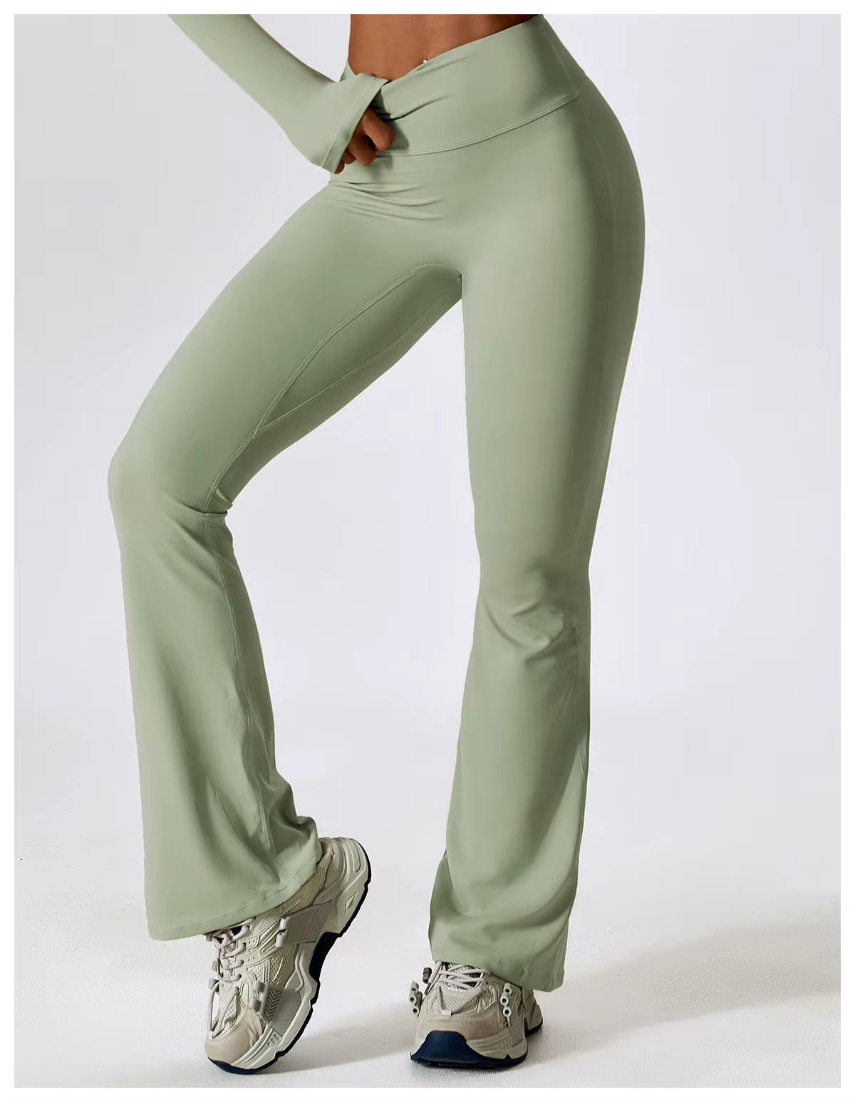 Legging Flare Cintura Alta Boca De Sino