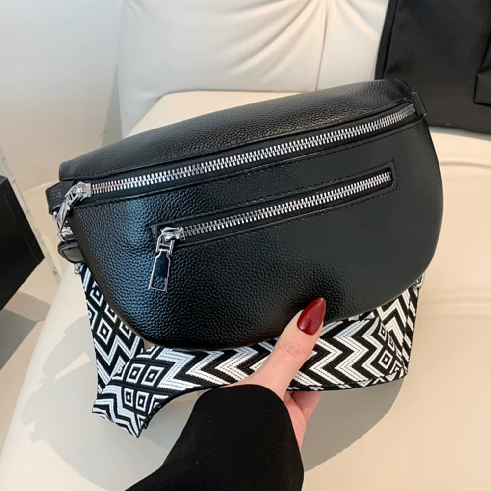 Pochete Feminina De Couro PU Estilo Retrô