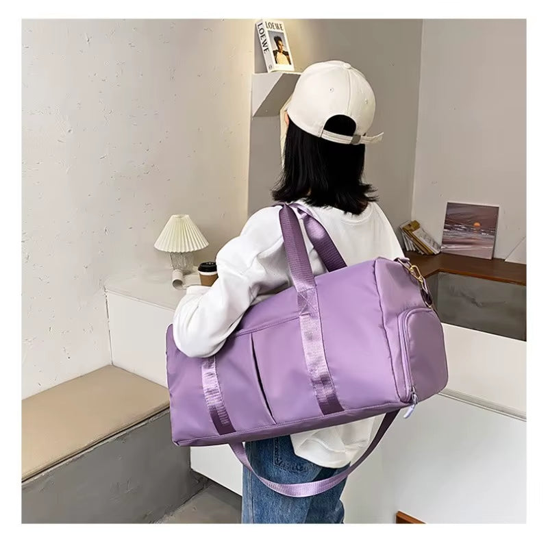 Bolsa De Academia Impermeável Com Porta-Tapete E Compartimento Para Tênis