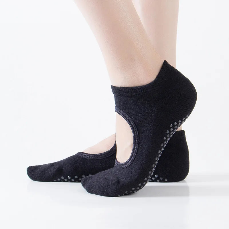 Meia Pilates Antiderrapante Estilo Bailarina