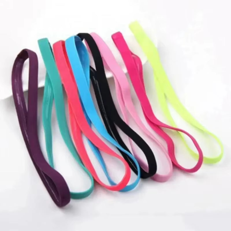Kit 5 Faixas De Cabelo Esportivas Antiderrapantes