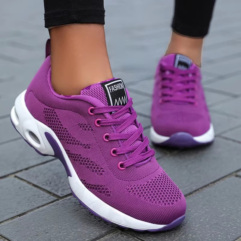 Tênis Feminino Plataforma Chunky Respirável