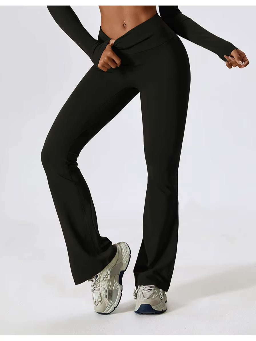 Legging Flare Cintura Alta Boca De Sino