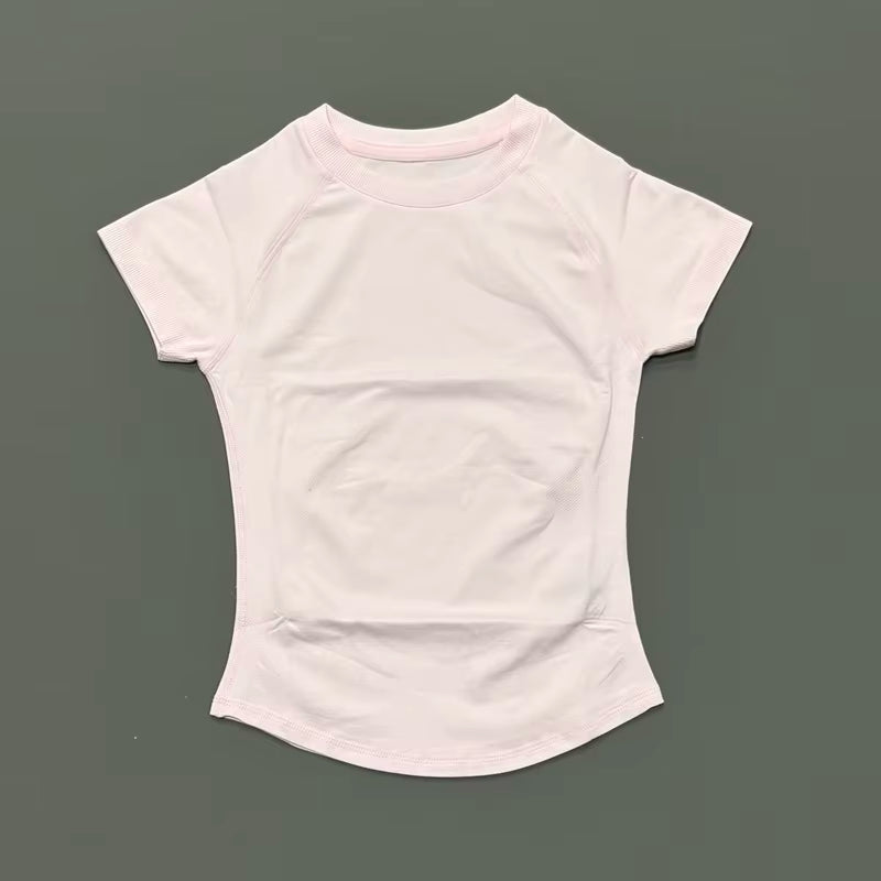 Sports Short Sleeve Top Women Gym Yoga Top Workout Clothes Sports T Shirt Fitness Activewear Running Tight Tops