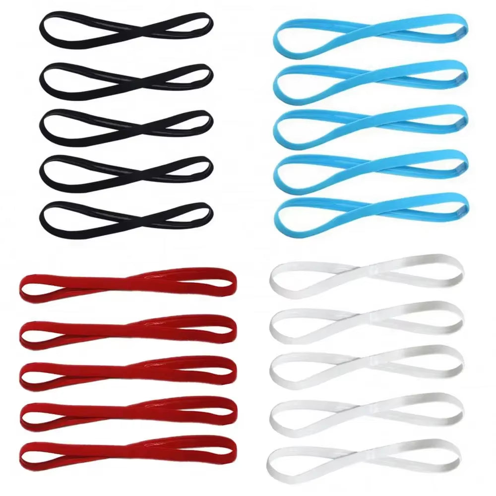 Kit 5 Faixas De Cabelo Esportivas Antiderrapantes