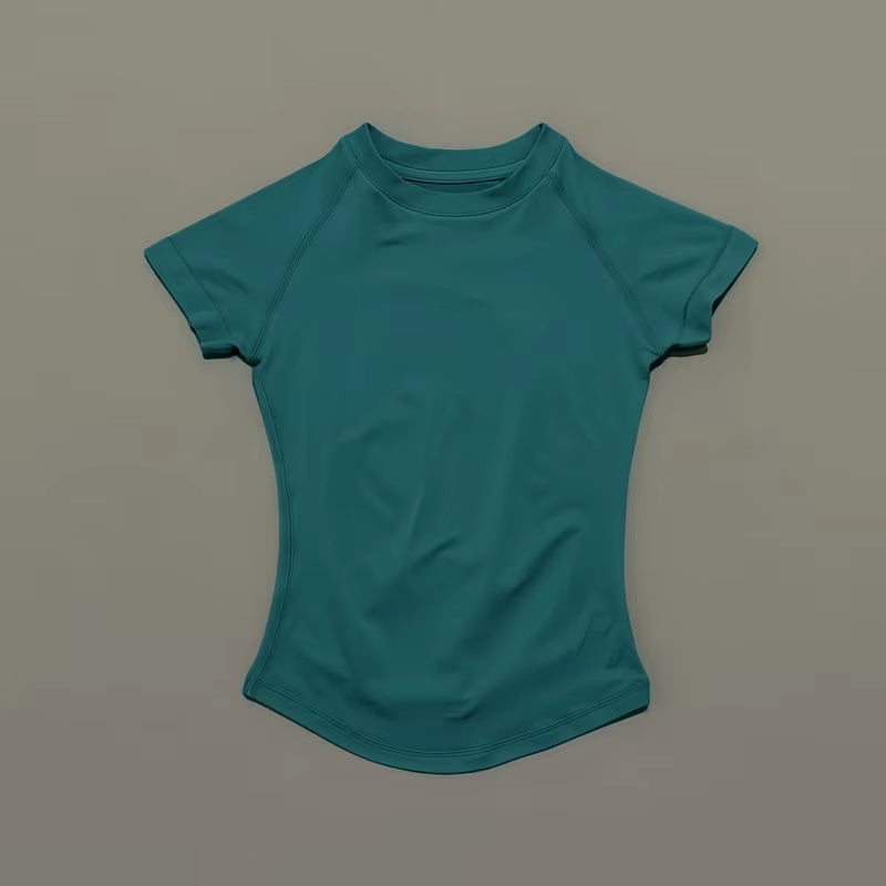 Sports Short Sleeve Top Women Gym Yoga Top Workout Clothes Sports T Shirt Fitness Activewear Running Tight Tops