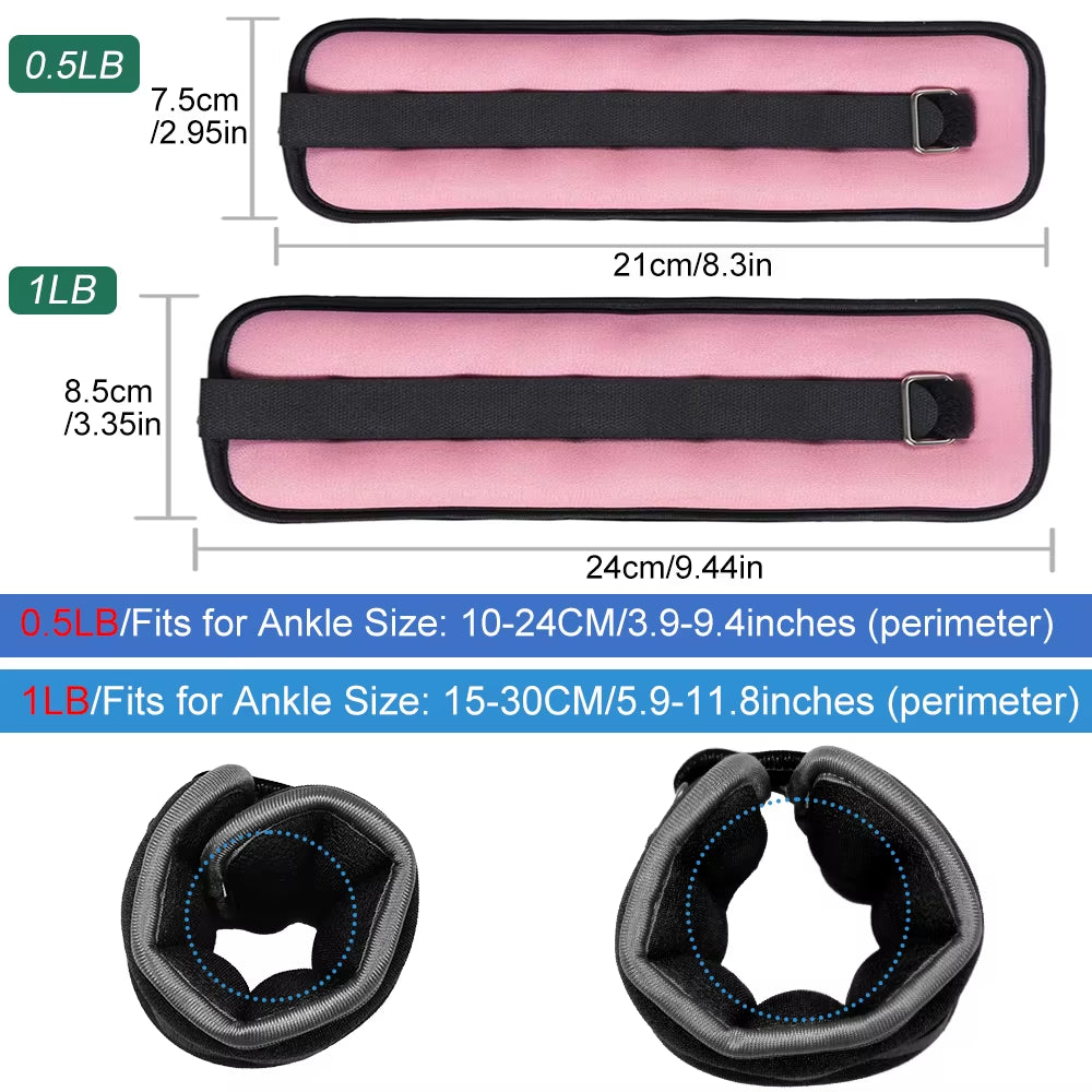 Par De Caneleiras De Peso Ajustáveis 0,5Kg / 1Kg
