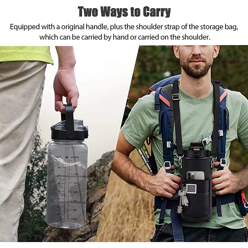 Garrafa Motivacional 2L Com Capa E Canudo