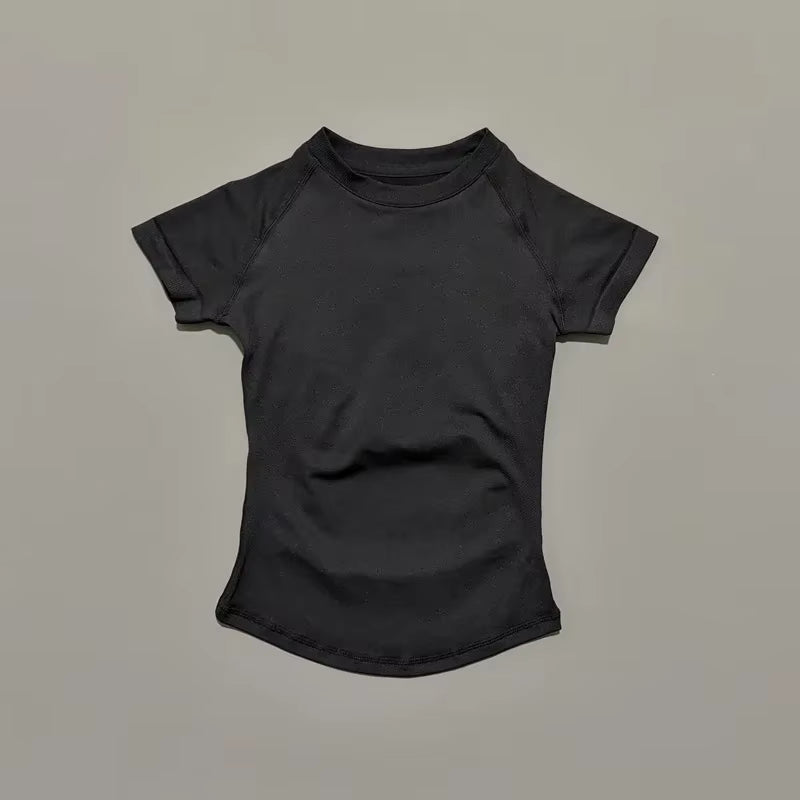 Sports Short Sleeve Top Women Gym Yoga Top Workout Clothes Sports T Shirt Fitness Activewear Running Tight Tops