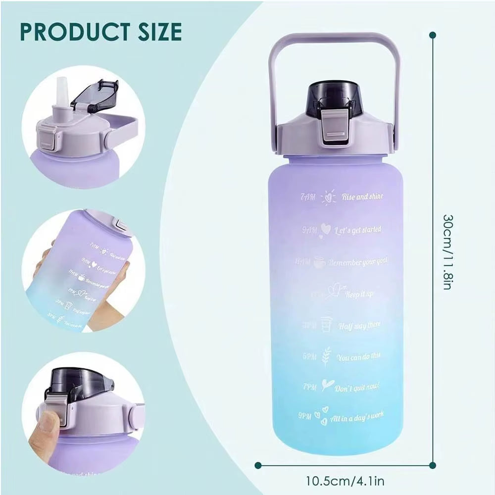 Garrafa Motivacional 2L Com Marcação De Horário