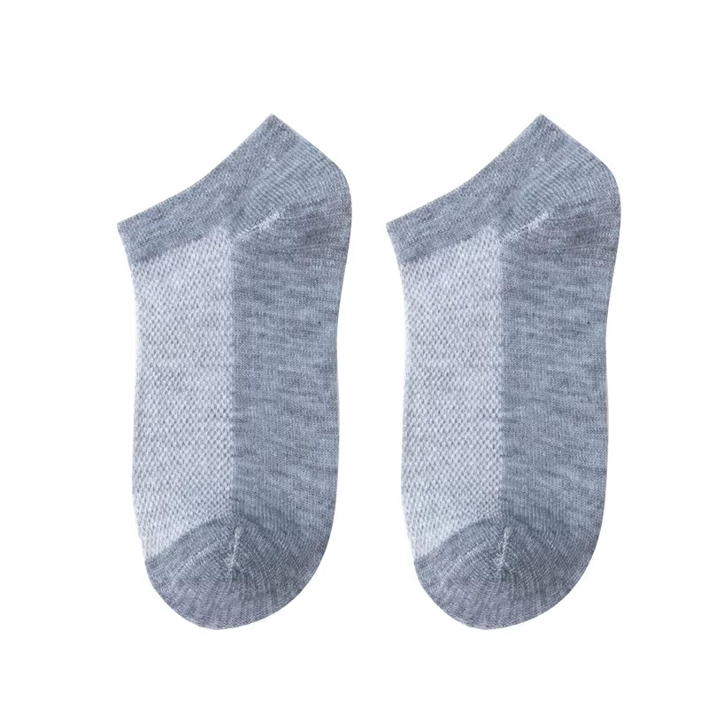 5Pairs Women Socks Breathable Sports Socks Solid Color Boat Socks Comfortable Soft Cotton Unisex Ankle Socks White Black