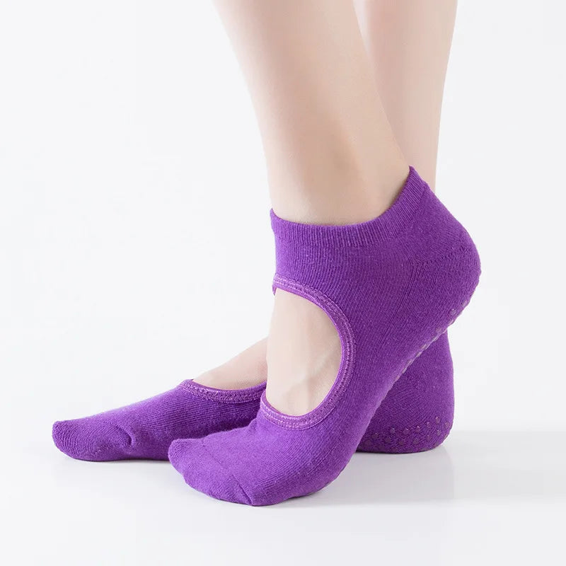 Meia Pilates Antiderrapante Estilo Bailarina