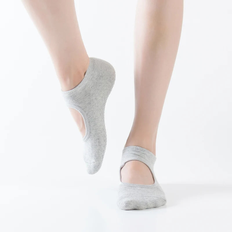 Meia Pilates Antiderrapante Estilo Bailarina