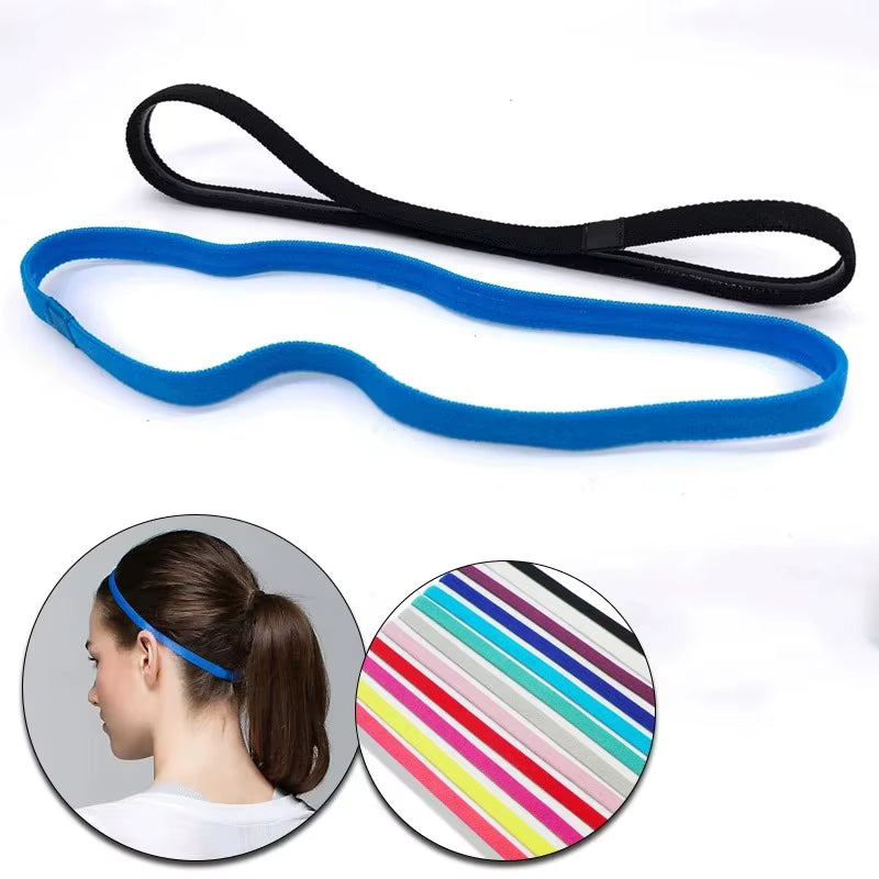 Kit 5 Faixas De Cabelo Esportivas Antiderrapantes