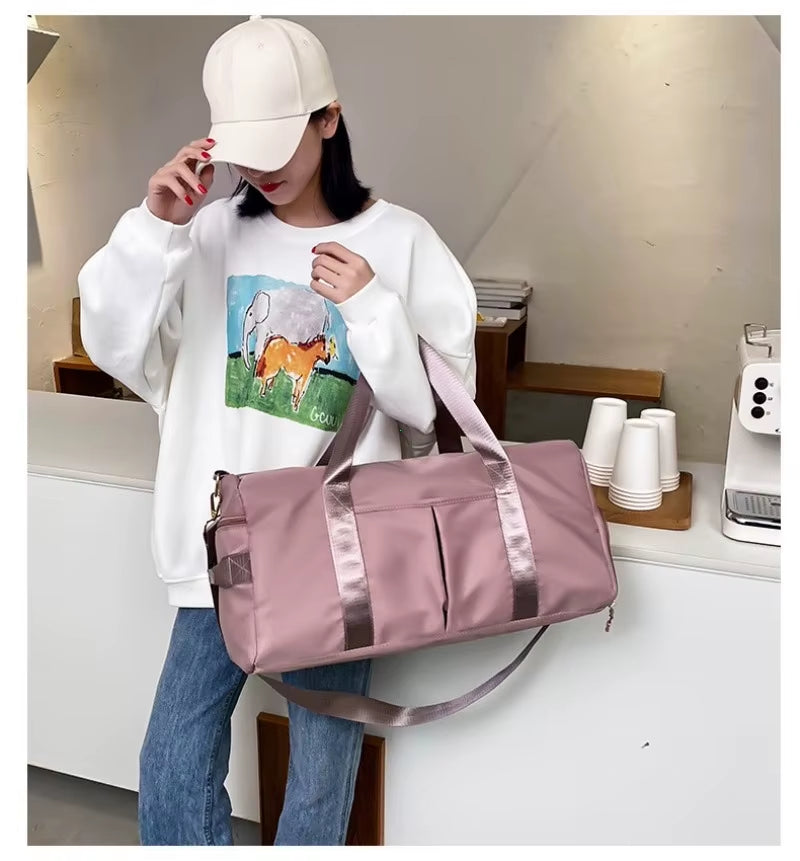 Bolsa De Academia Impermeável Com Porta-Tapete E Compartimento Para Tênis