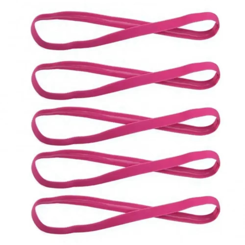 Kit 5 Faixas De Cabelo Esportivas Antiderrapantes