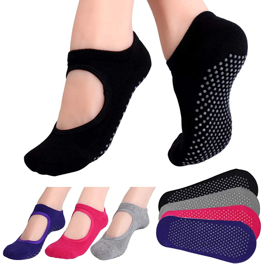 Meia Pilates Antiderrapante Estilo Bailarina