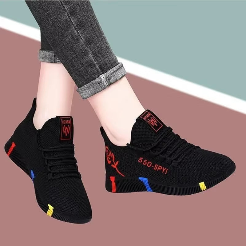 Tênis Feminino Plataforma Air Mesh Leve