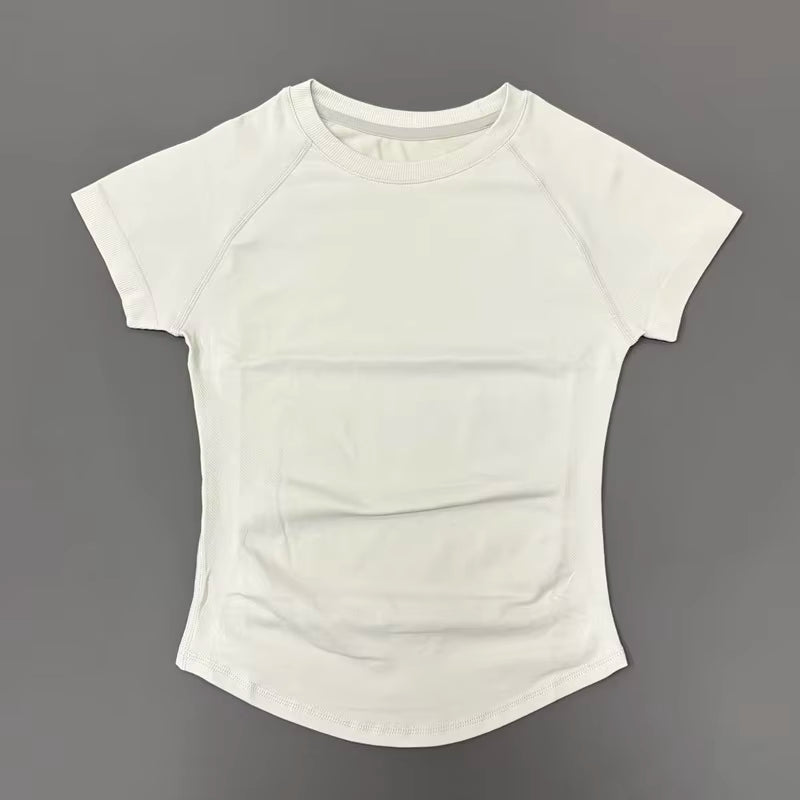 Sports Short Sleeve Top Women Gym Yoga Top Workout Clothes Sports T Shirt Fitness Activewear Running Tight Tops