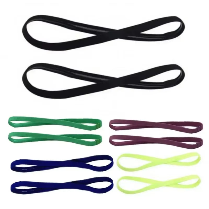 Kit 5 Faixas De Cabelo Esportivas Antiderrapantes