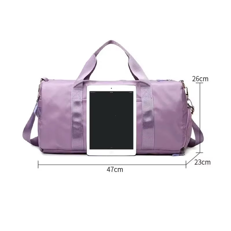 Bolsa De Academia Impermeável Com Porta-Tapete E Compartimento Para Tênis