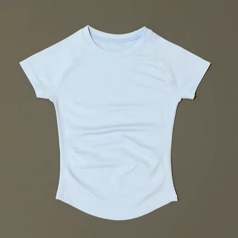 Sports Short Sleeve Top Women Gym Yoga Top Workout Clothes Sports T Shirt Fitness Activewear Running Tight Tops