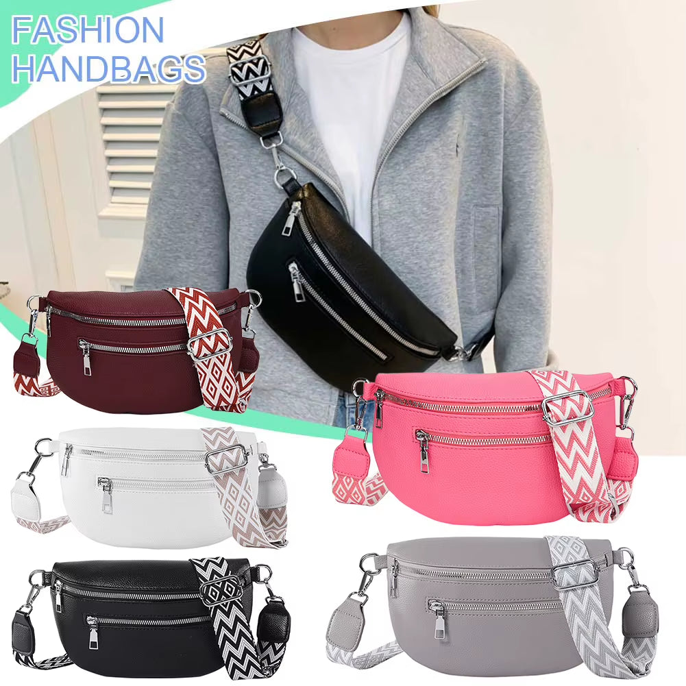 Pochete Feminina De Couro PU Estilo Retrô