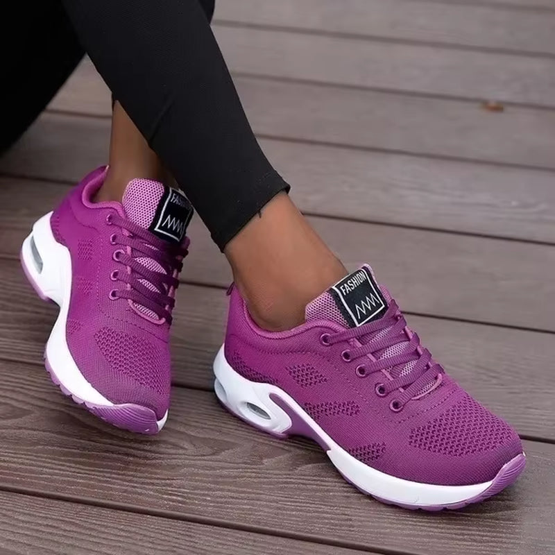 Tênis Feminino Plataforma Chunky Respirável