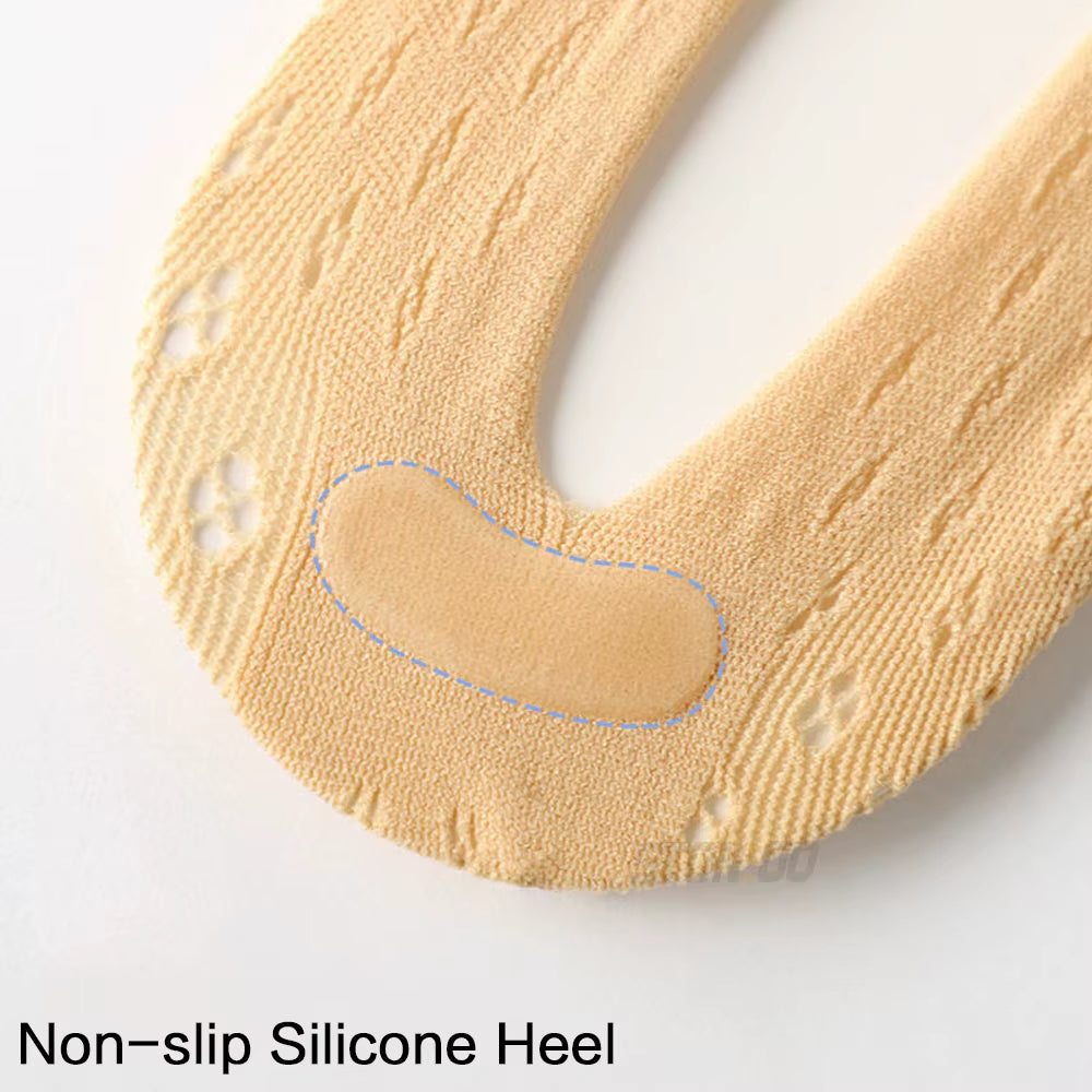 Summer Five Finger Yoga Socks Silicone Non-Slip Invisible Boat Socks Women'S Solid Breathable Split Toe Sock Five Toe Socks