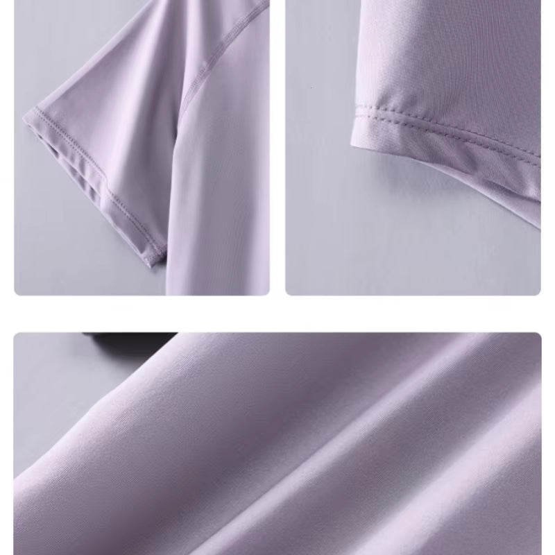 Women Sports T-Shirt Short Sleeve Quick Dry Loose Compression Shirt Female Summer Fitness Sweatshirt Running Gym Tops New