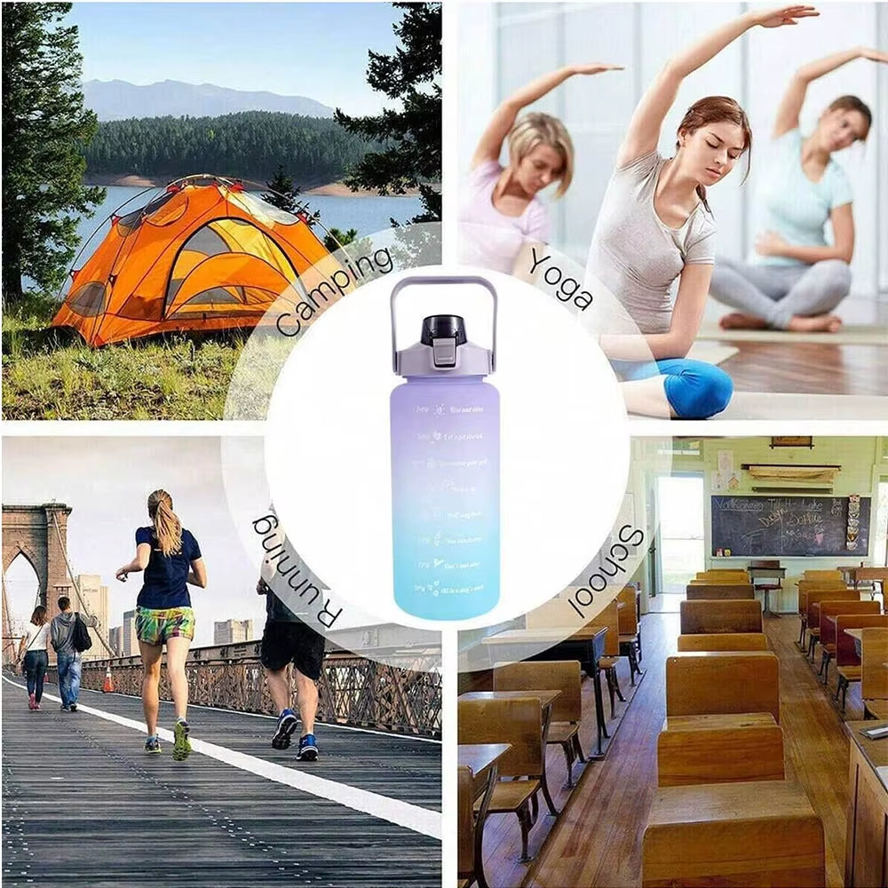 Garrafa Motivacional 2L Com Marcação De Horário
